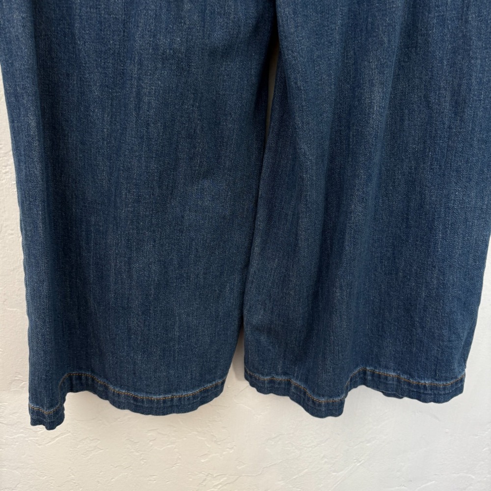 Anthropologie Pilcro Bell Bottom Wide Leg Jeans Women Size 25 Blue High Rise - Picture 10 of 13